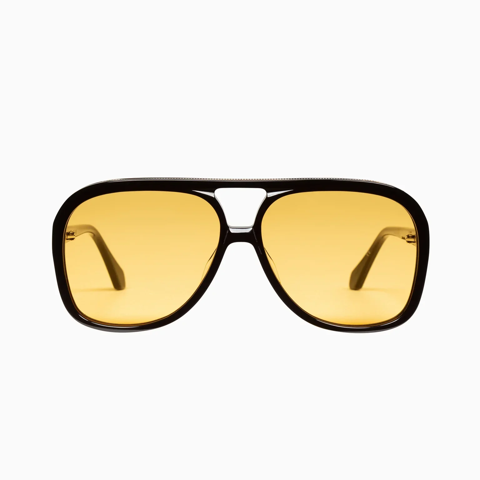 BANG - Gloss Black w. Gold Metal Trim / Orange Lens