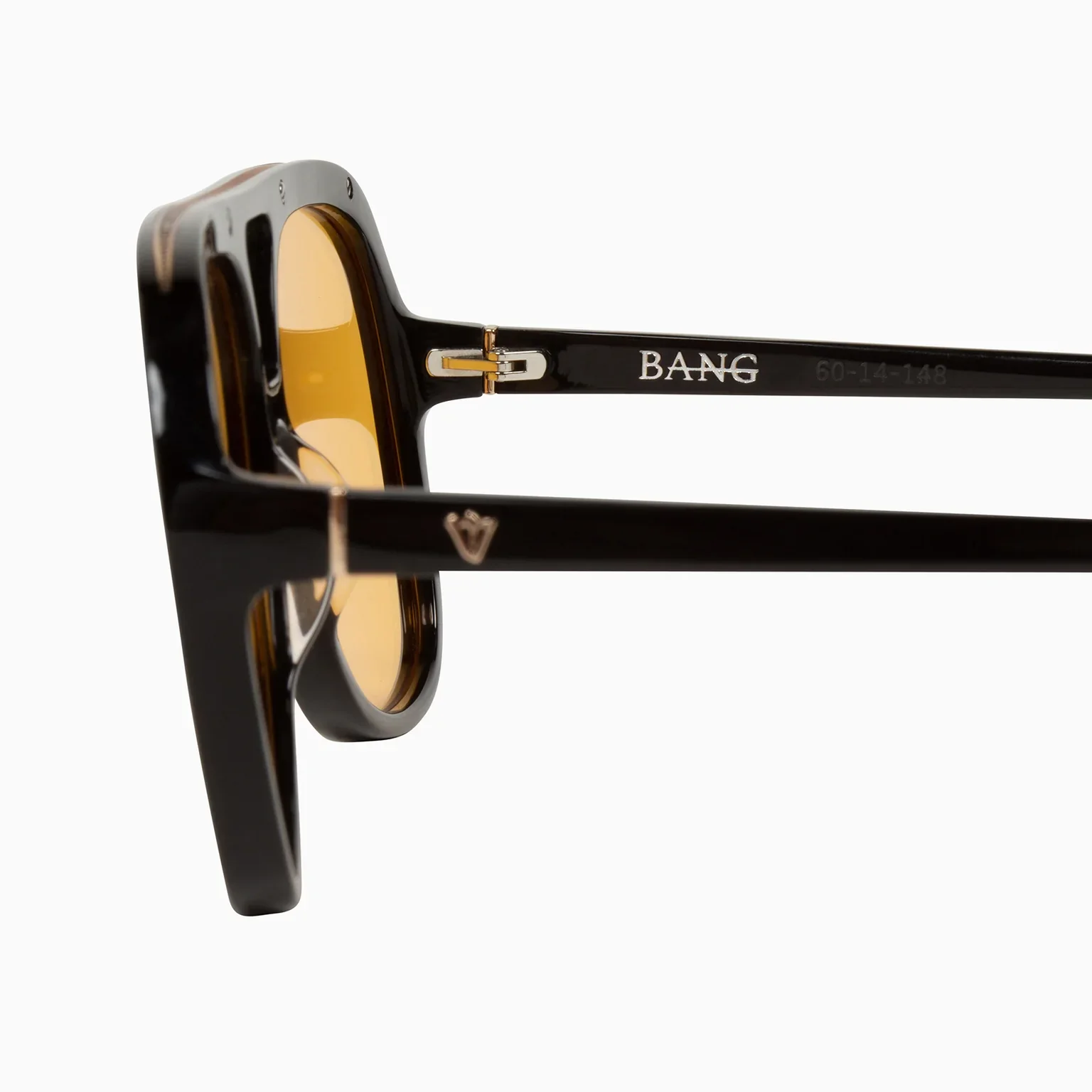 BANG - Gloss Black w. Gold Metal Trim / Orange Lens - Image 2