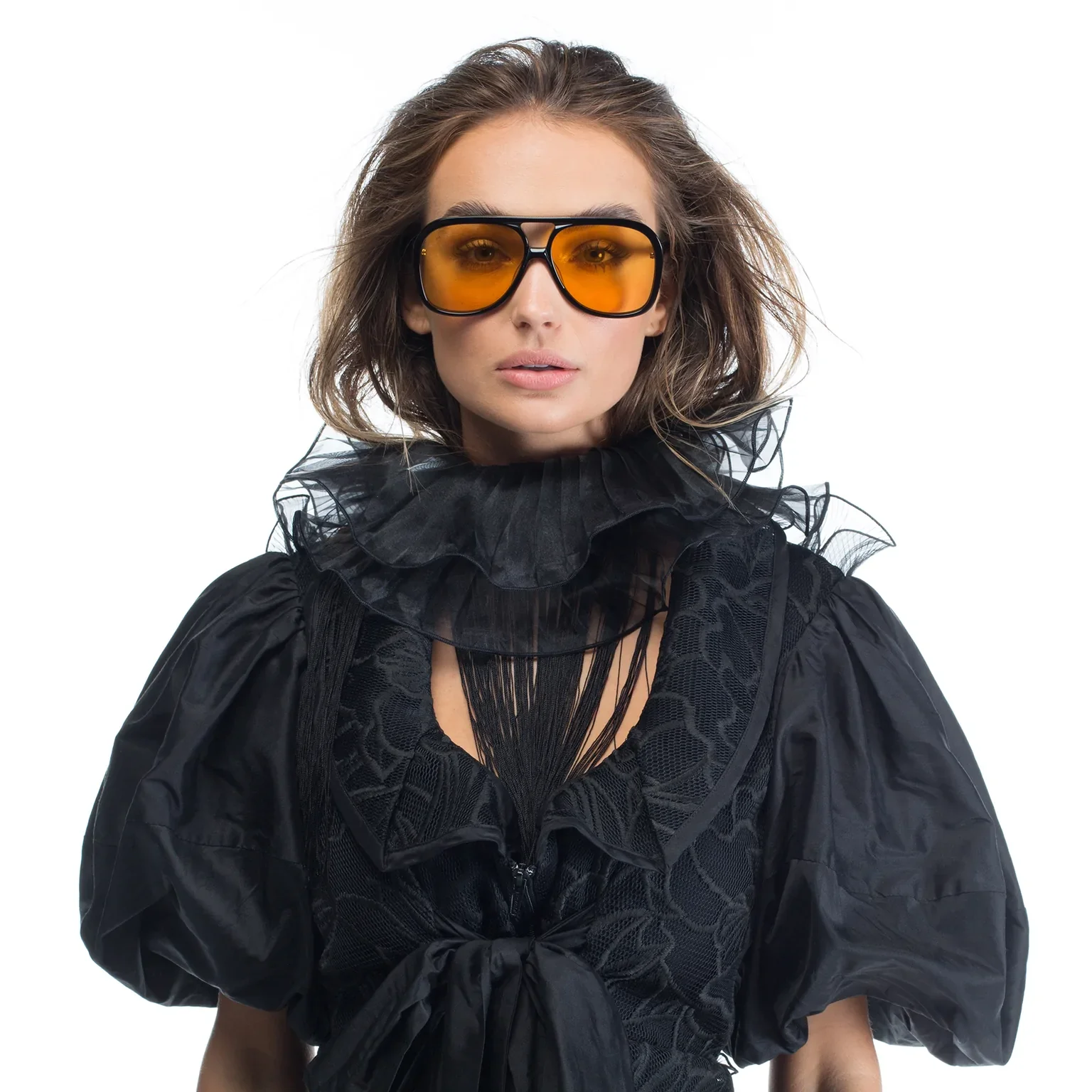 BANG - Gloss Black w. Gold Metal Trim / Orange Lens - Image 3