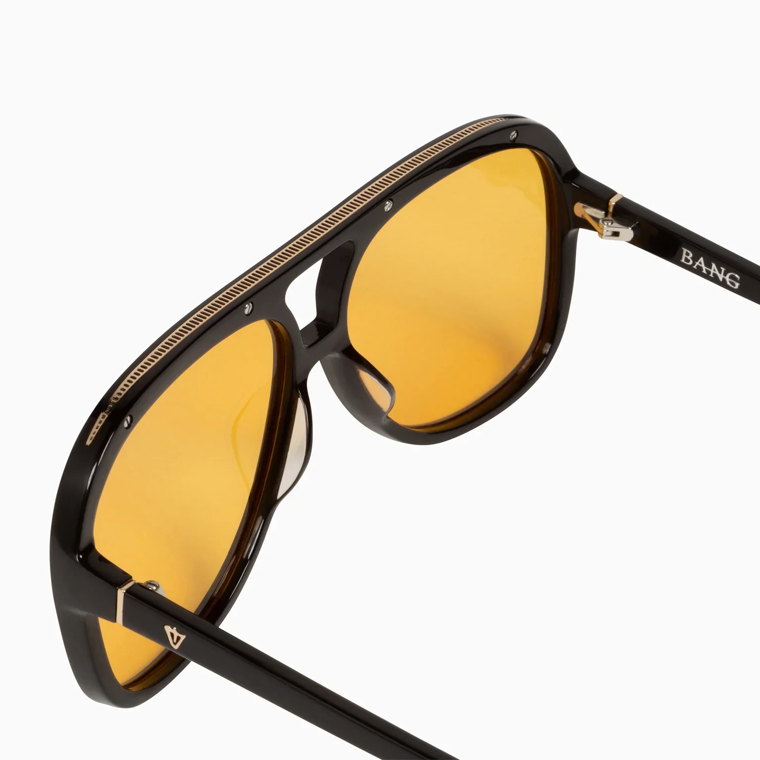 BANG - Gloss Black w. Gold Metal Trim / Orange Lens - Image 7
