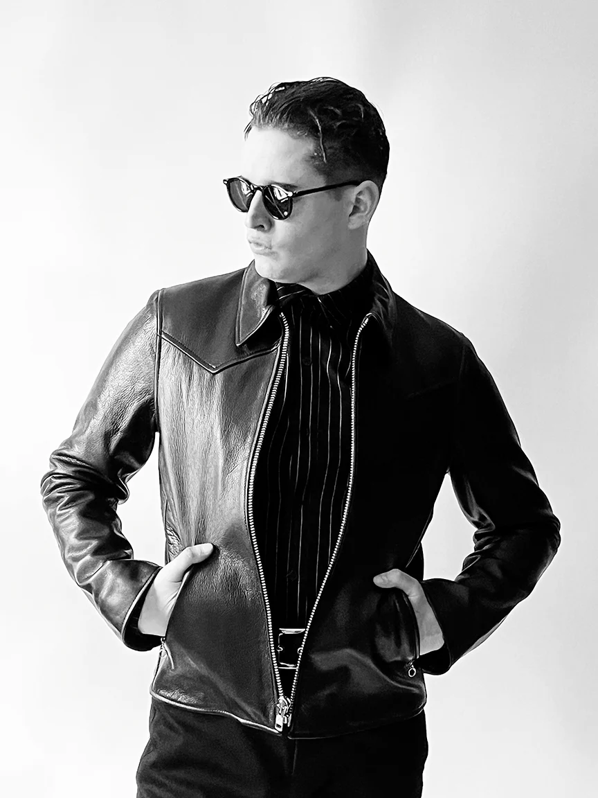 BILLIE BLACK LEATHER JACKET (w/BLACK LINING) - Image 4