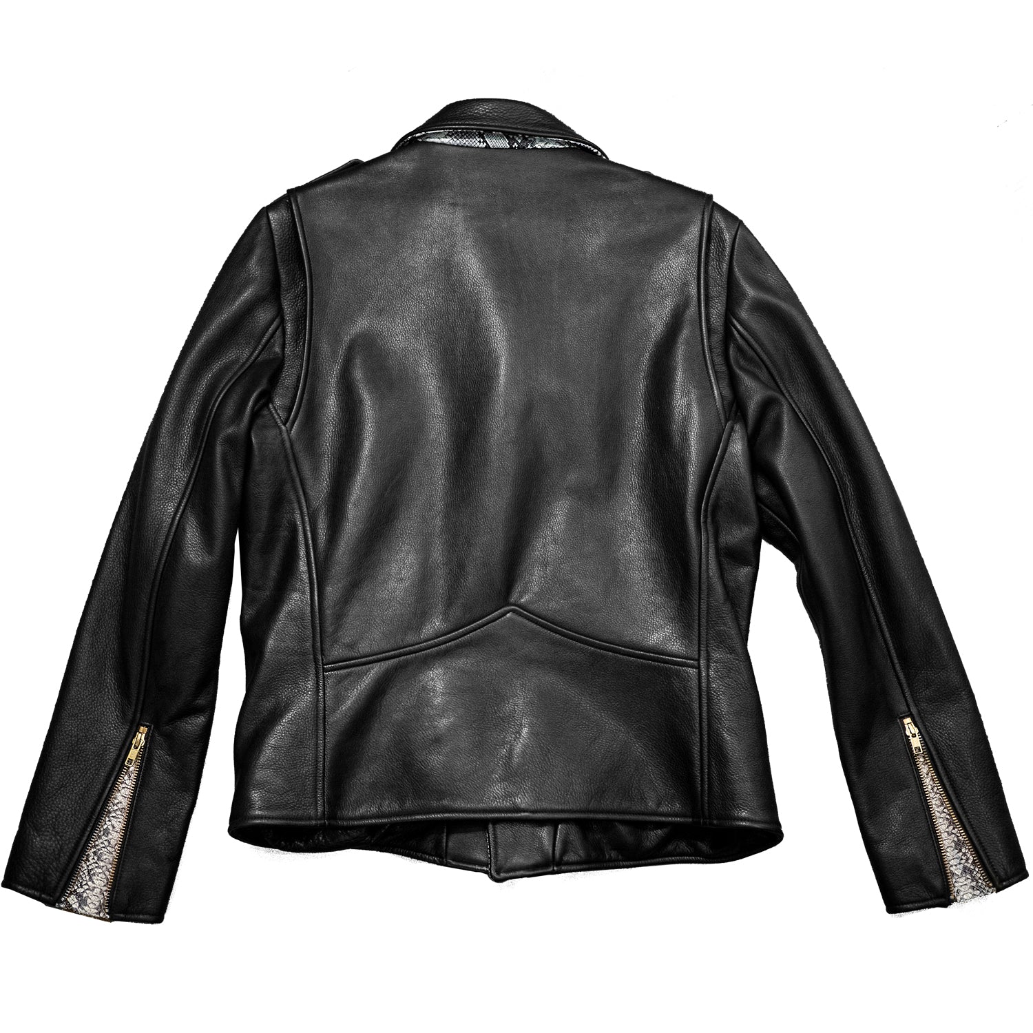 BOWERY JACKET - L / SNAKESKIN DETAIL, POLKA-DOT LINING + GOLD HARDWARE - Image 3