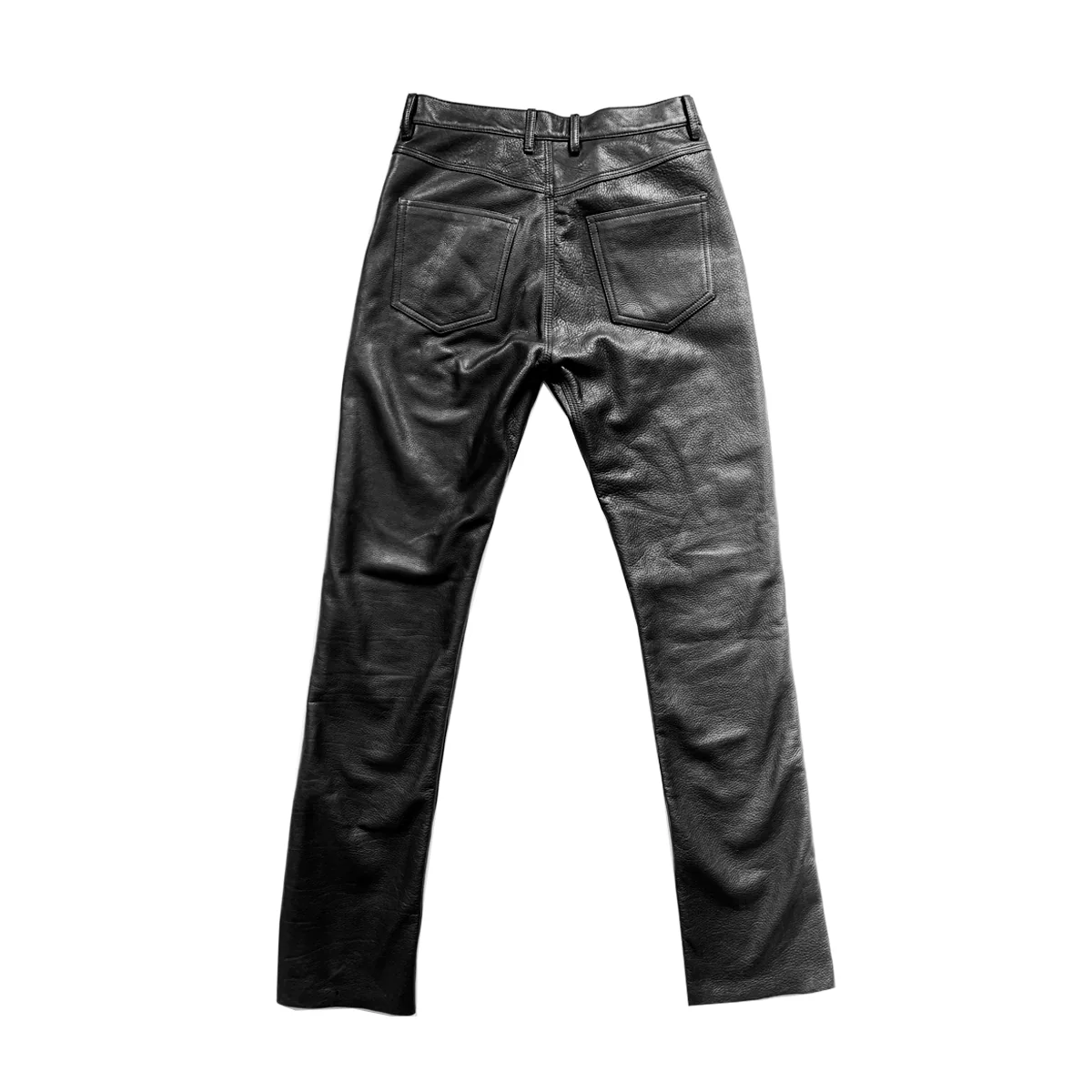 CIGARETTE BLACK LEATHER PANTS (Straight Leg) - Image 4