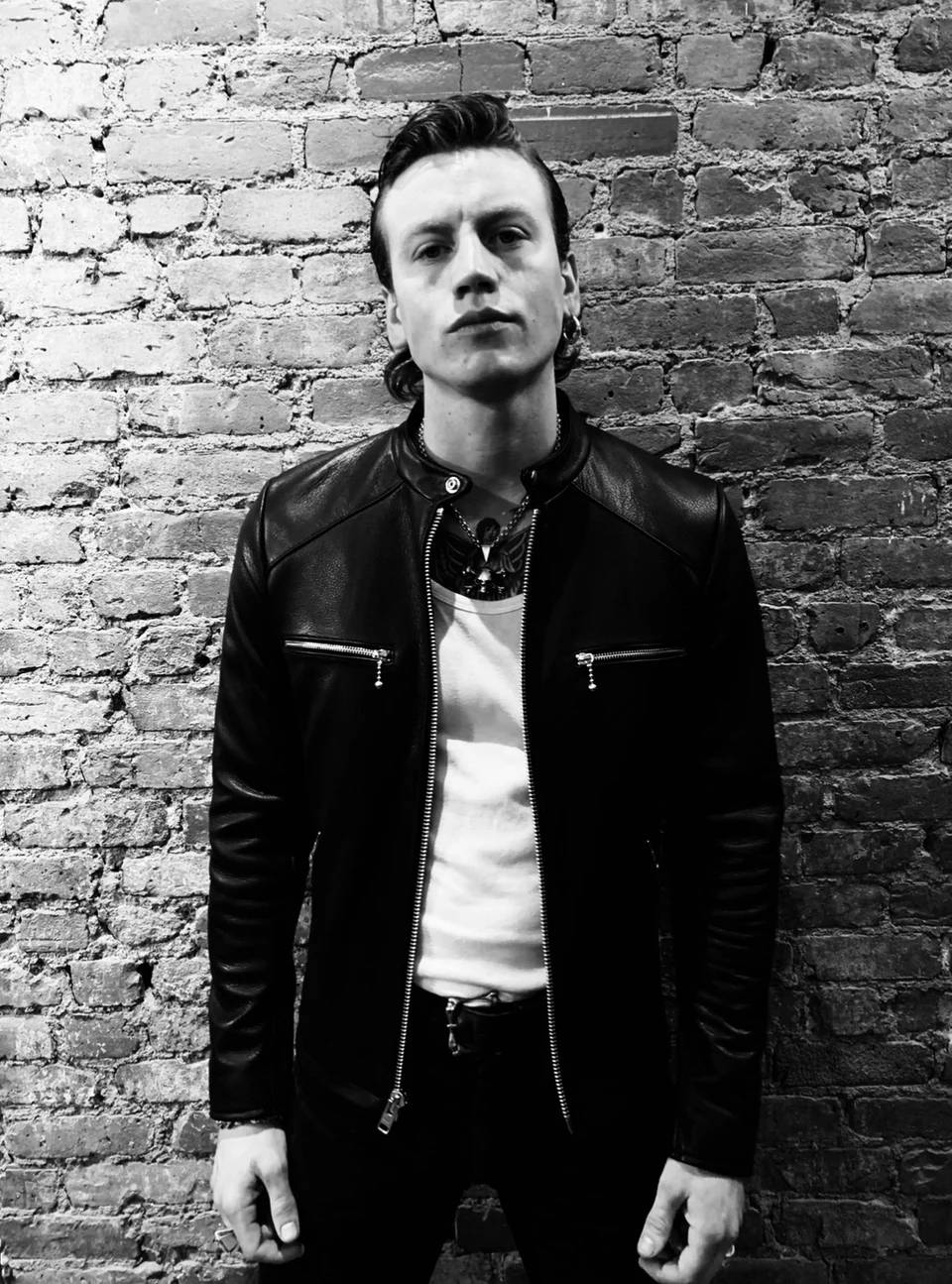 AMSTERDAM CAFE RACER BLACK LEATHER BIKER JACKET - Image 5