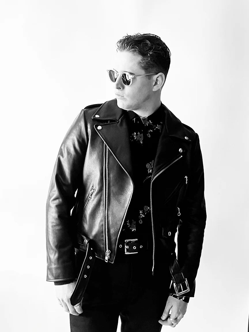 CROPPED BOWERY - BLACK LEATHER BIKER JACKET (MENS) *BEST SELLER - Image 11