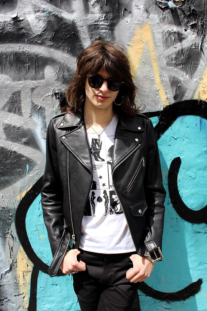 CROPPED BOWERY - BLACK LEATHER BIKER JACKET (MENS) *BEST SELLER - Image 6