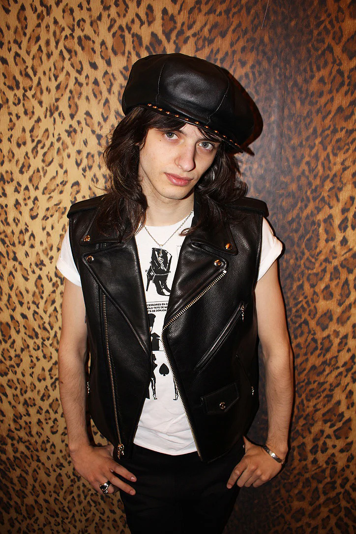 CROPPED BOWERY BLACK LEATHER VEST (MENS) - Image 5