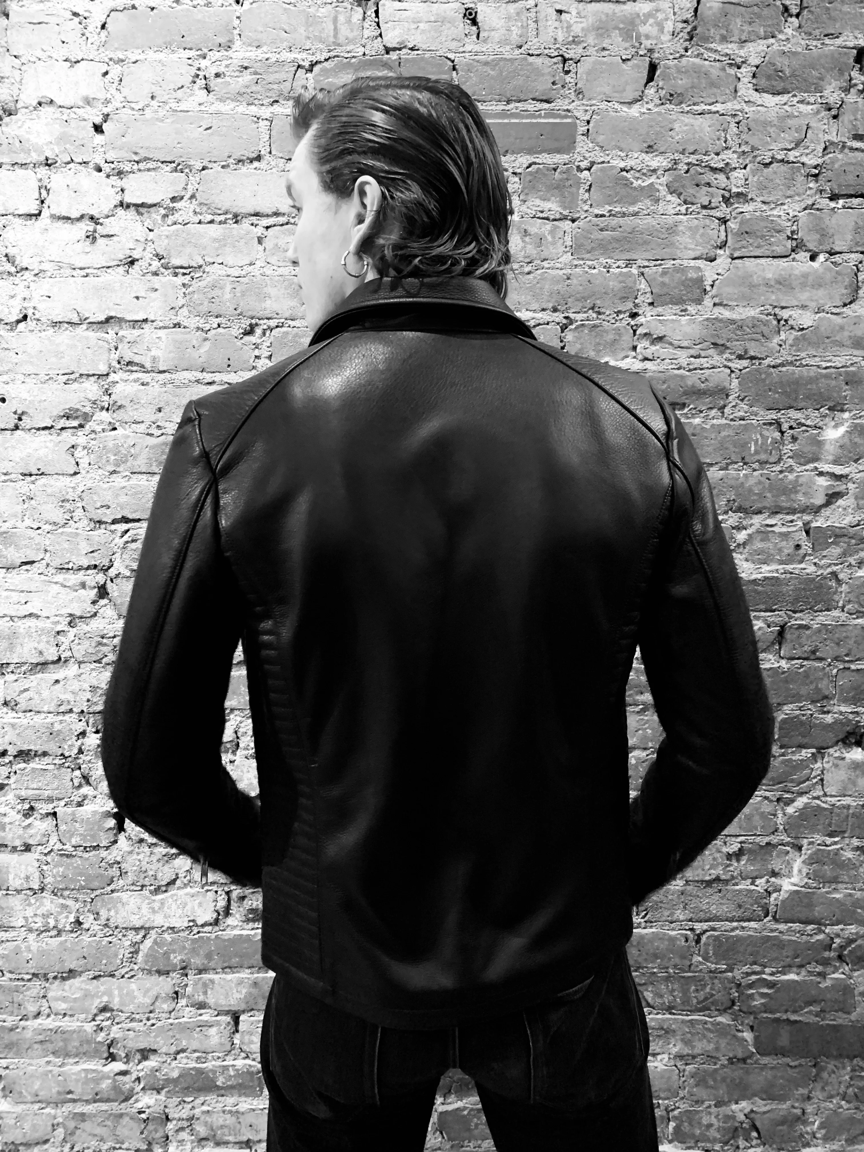 DOWNTOWN BLACK LEATHER JACKET - Image 5