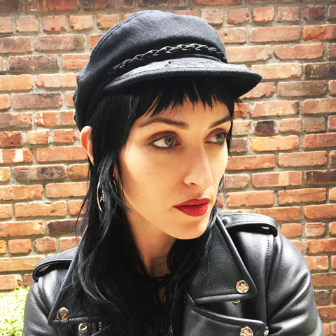 GREEK FISHERMAN BLACK LEATHER HAT - Image 2