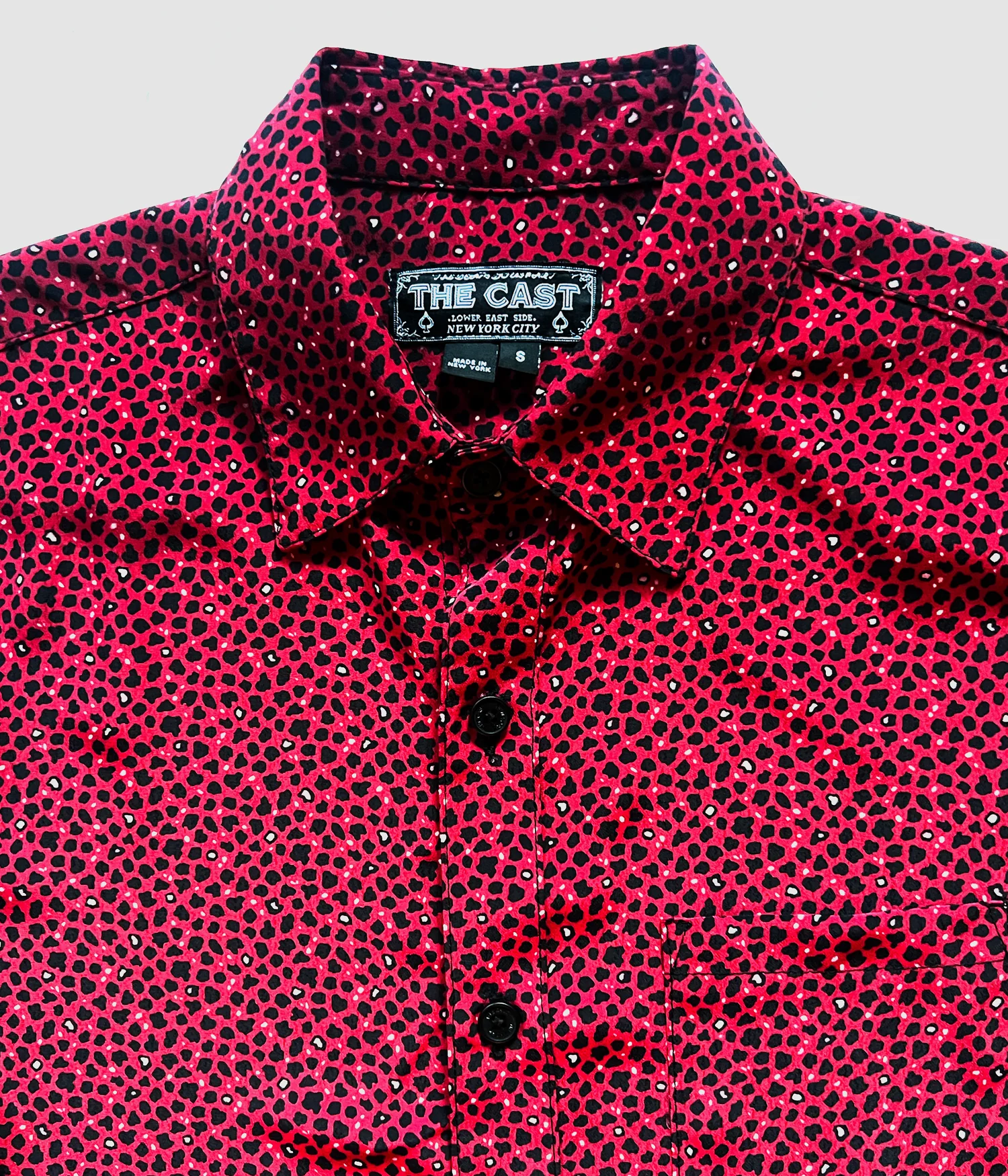 I CAN'T HIDE Red and Black Animal Print Shirt - Image 5