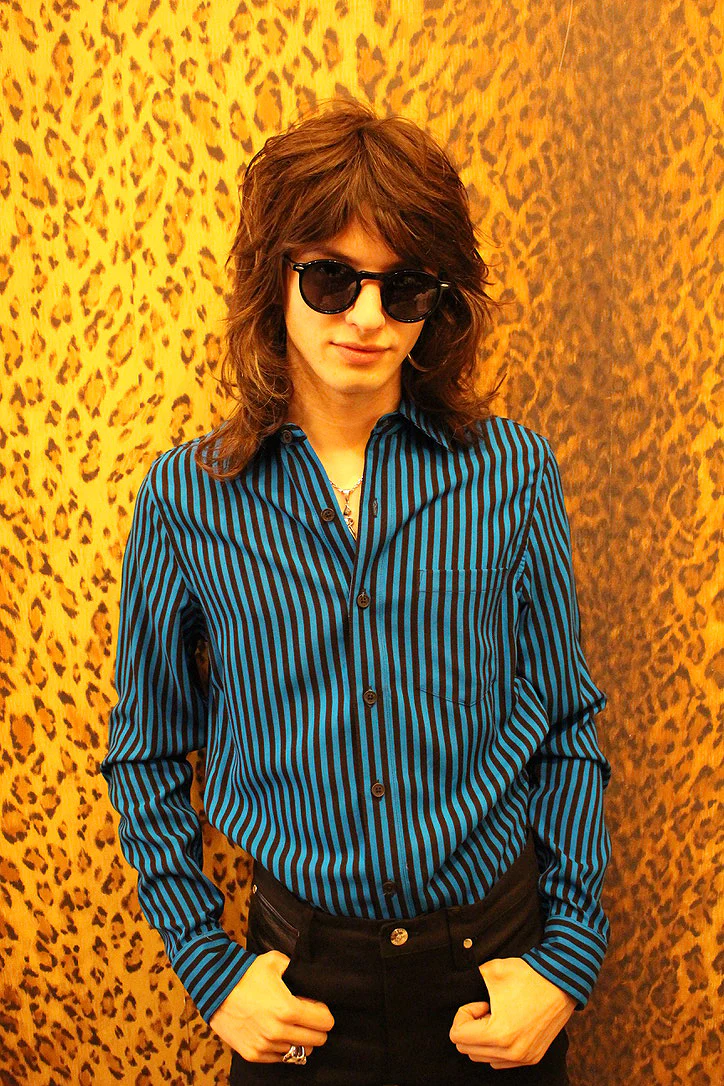 ITS COLD OUTSIDE Black And Blue Stripe Shirt - Image 3