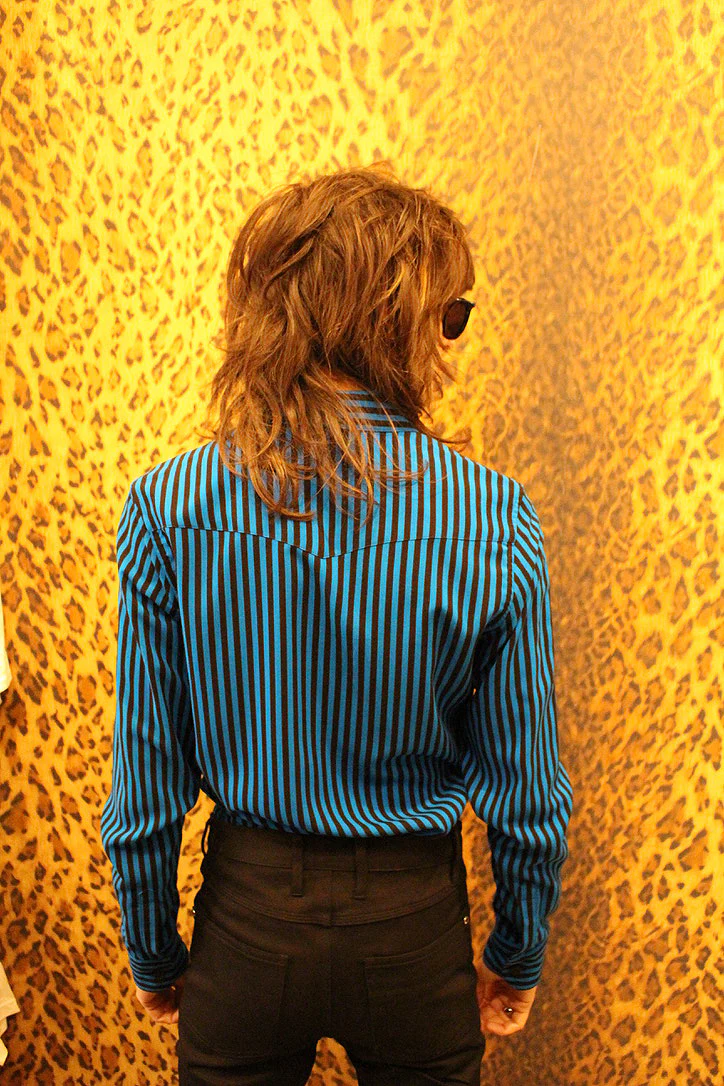 ITS COLD OUTSIDE Black And Blue Stripe Shirt - Image 4