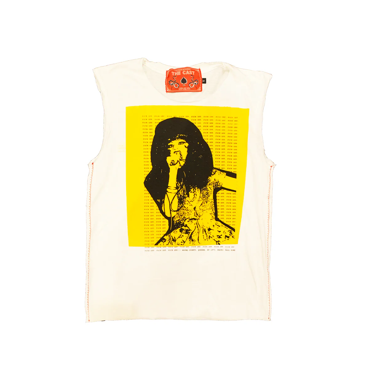 JAYNE COUNTY FUCK OFF T SHIRT (CUT UP)