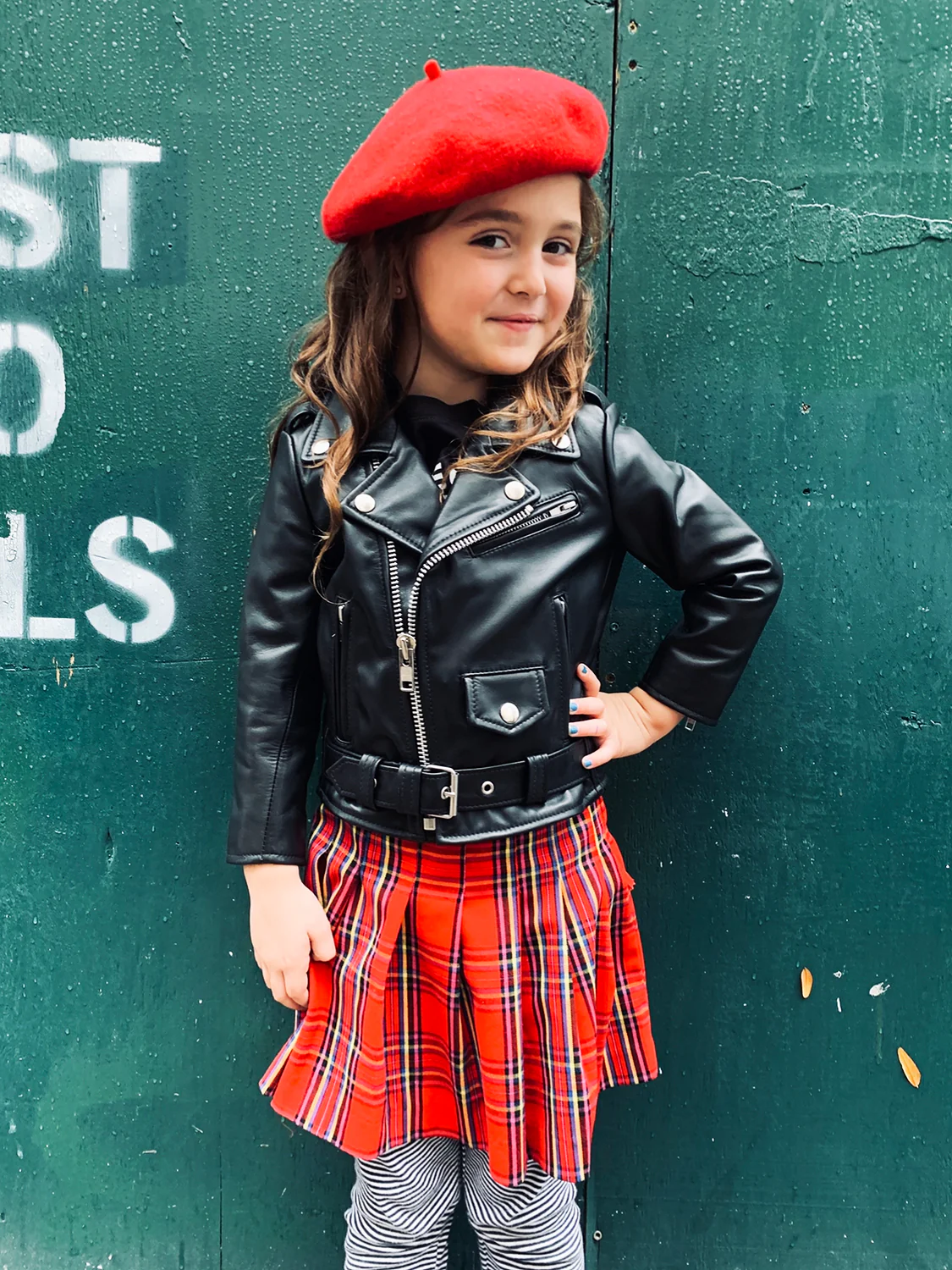KIDS BOWERY BLACK LEATHER JACKET (SIZE 2 THRU 12) - Image 5