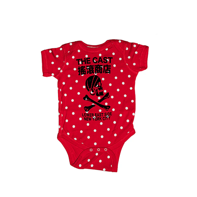 Kids The Cast Onesie (Red w/ White Polka Dots)