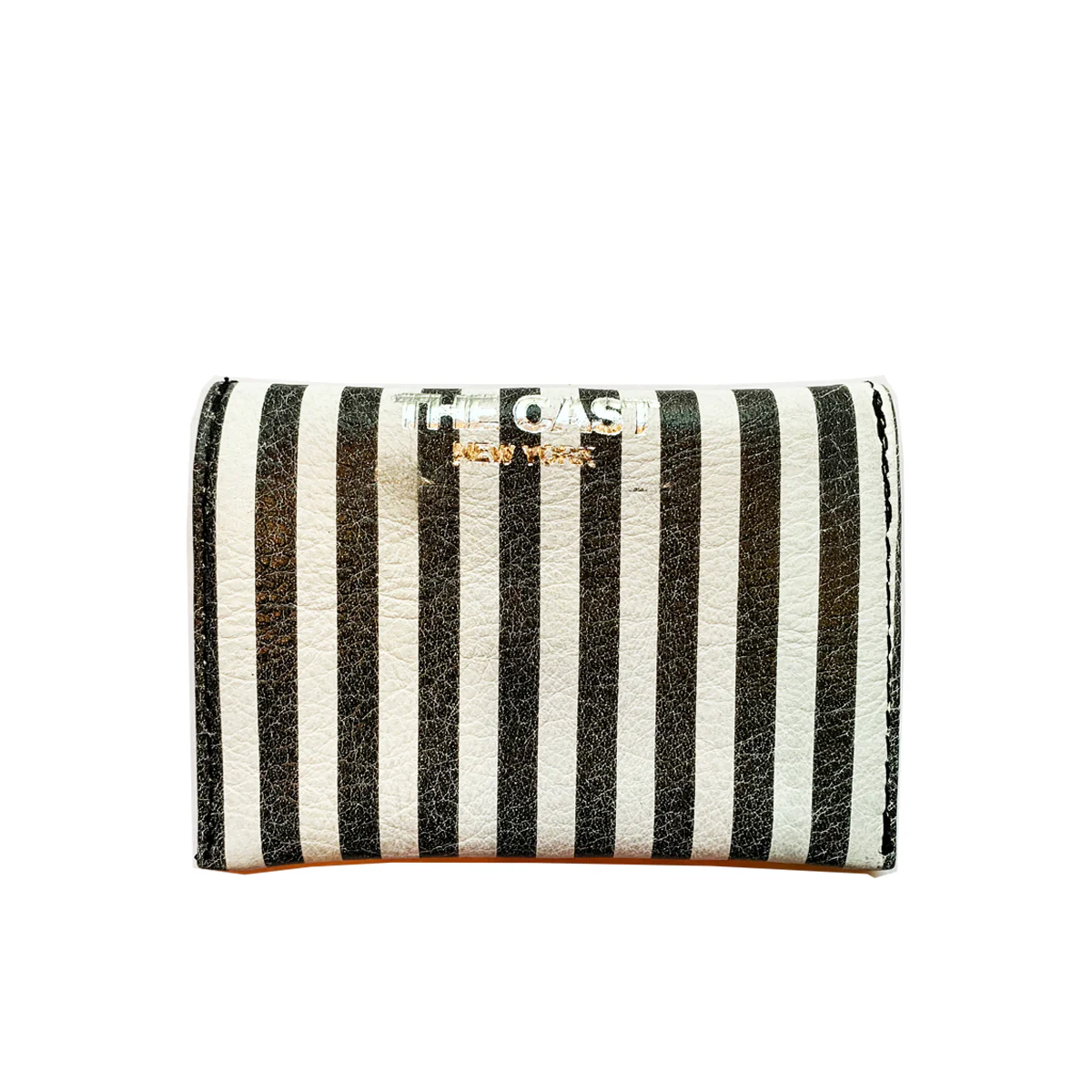 LEATHER MINI–WALLET - B&W STRIPED - Image 3