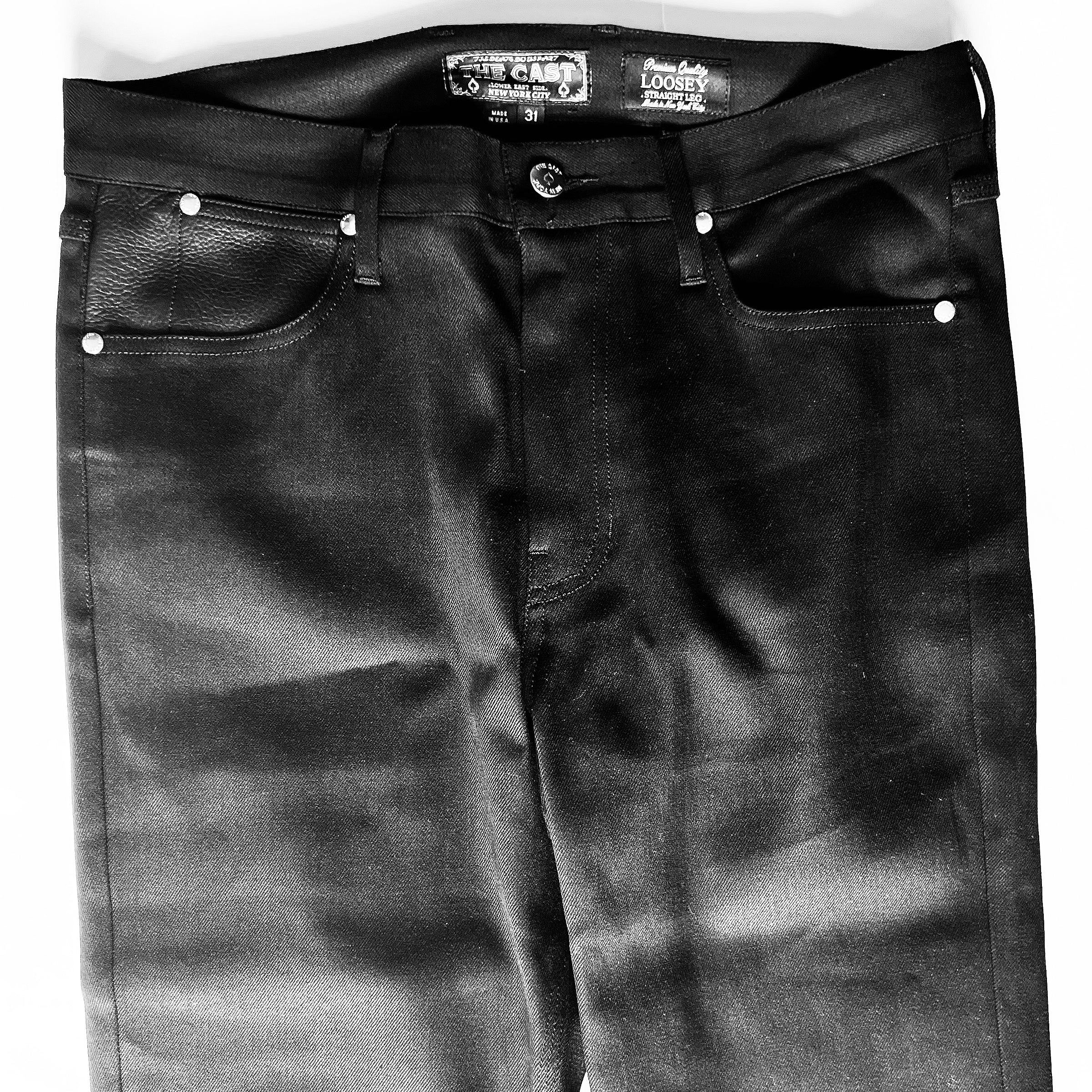 LOOSEY - STRAIGHT LEG BLACK DENIM JEANS - Image 3