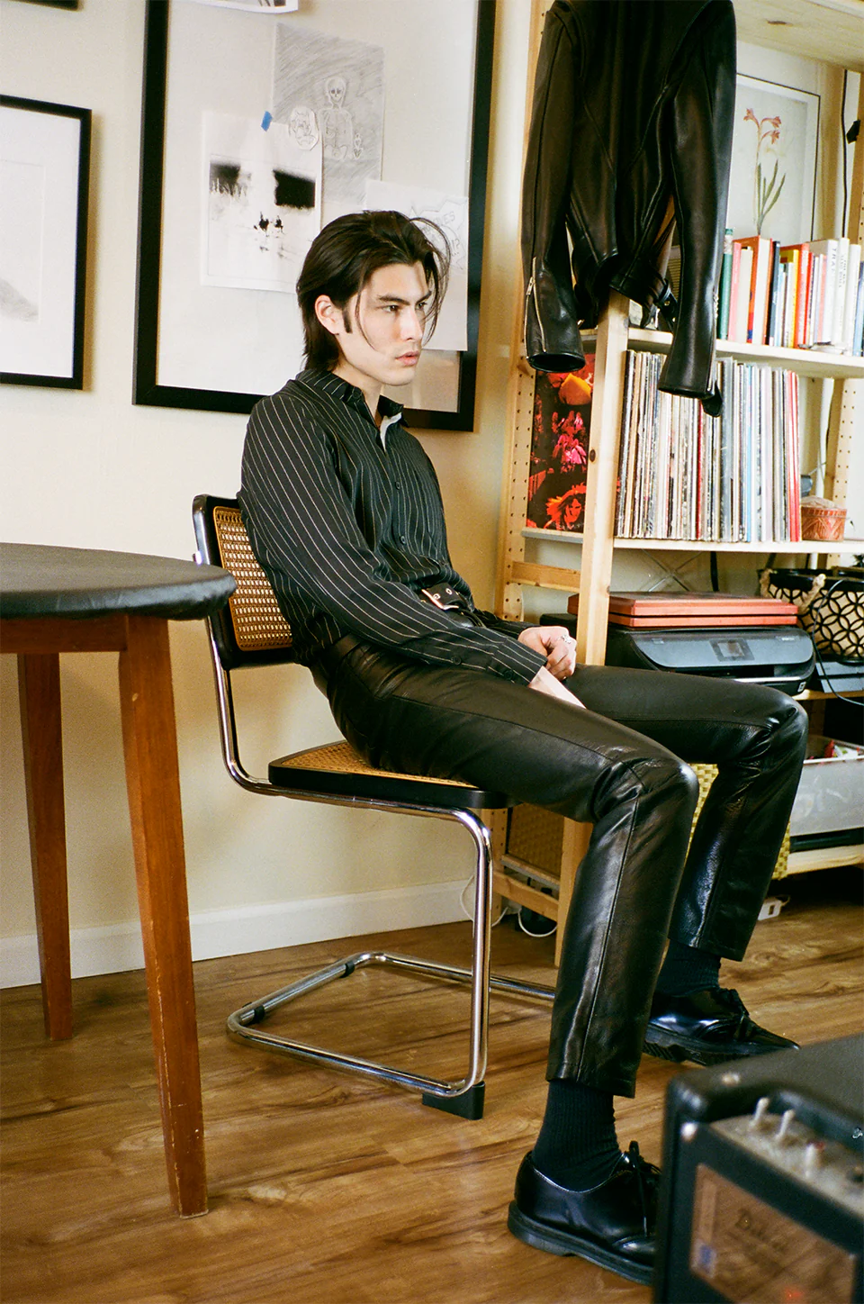HEARTBREAKER BLACK LEATHER PANTS (Slim Fit) - Image 3
