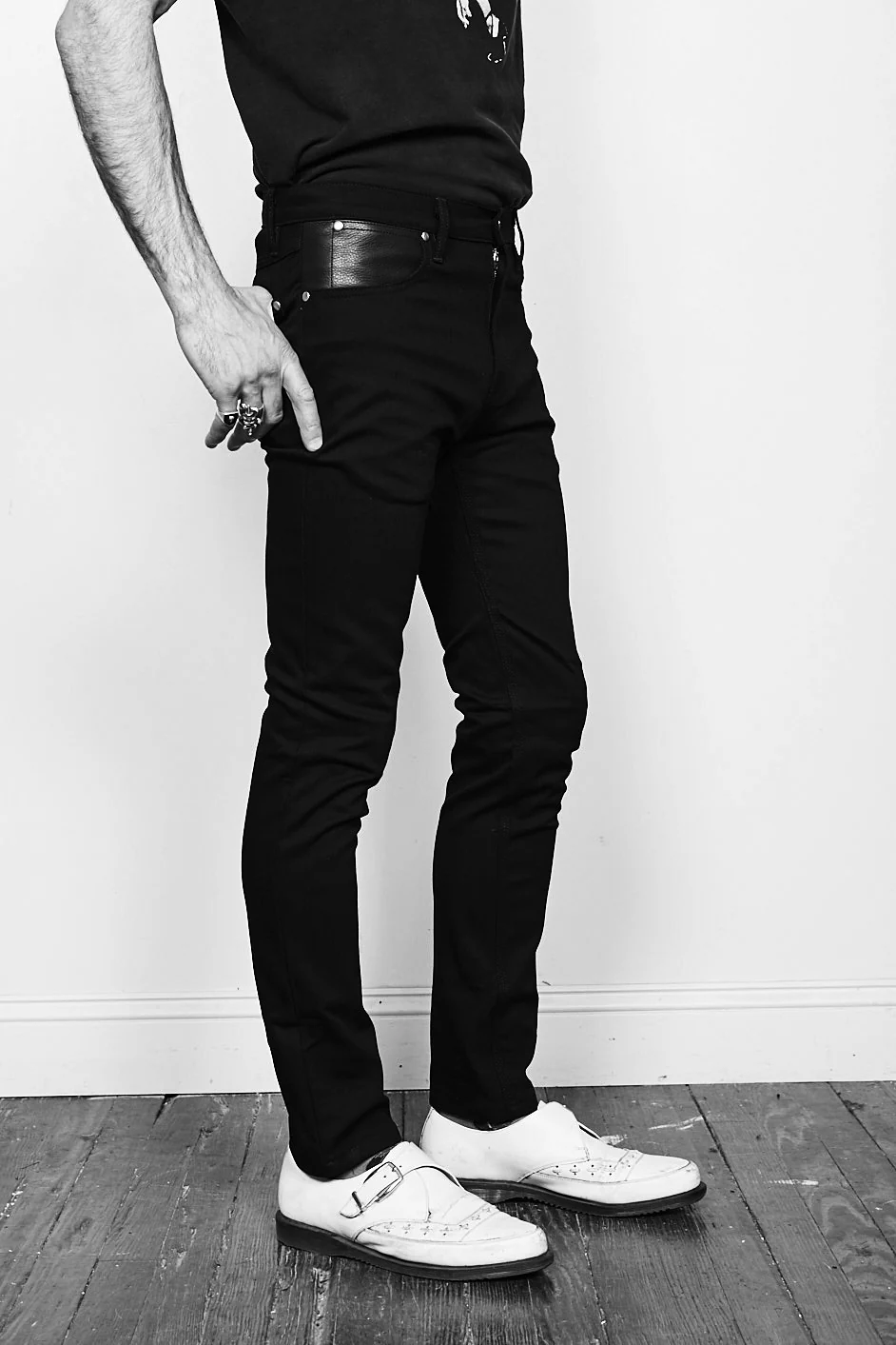 HEARTBREAKER - SLIM FIT BLACK DENIM JEANS - Image 3
