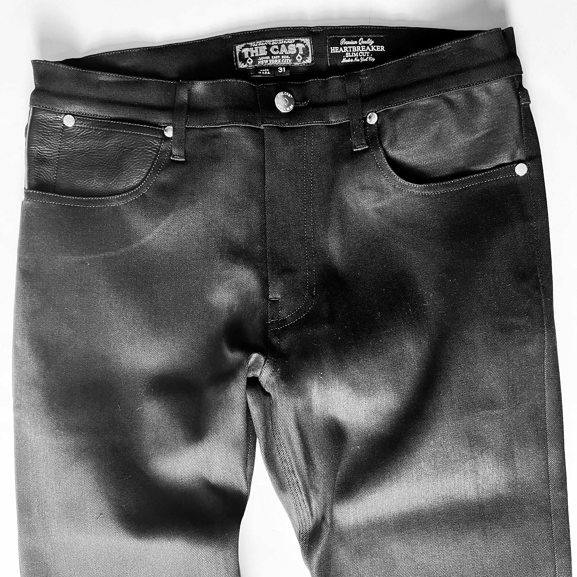 HEARTBREAKER - SLIM FIT BLACK DENIM JEANS - Image 7