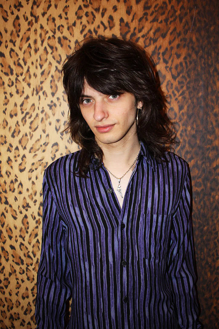 MOONLIGHT MOTEL Purple and Black Stripe Shirt - Image 3