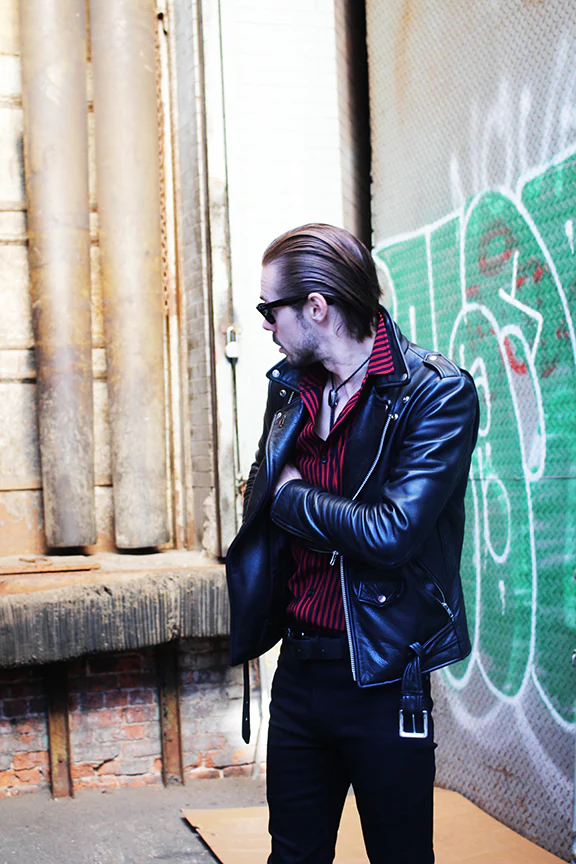 BOWERY - BLACK LEATHER BIKER JACKET (MENS) *BEST SELLER - Image 10