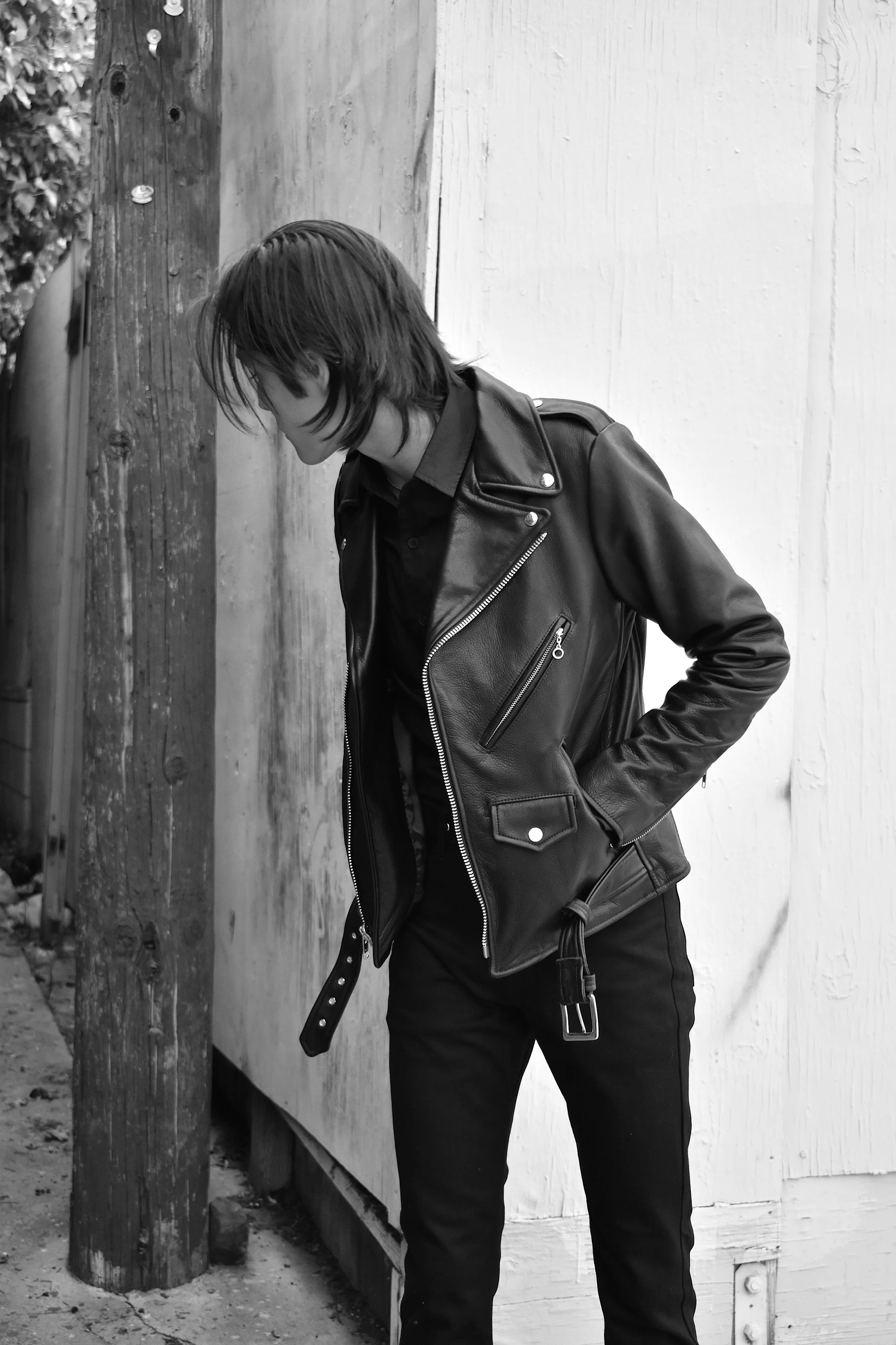 BOWERY - BLACK LEATHER BIKER JACKET (MENS) *BEST SELLER - Image 3