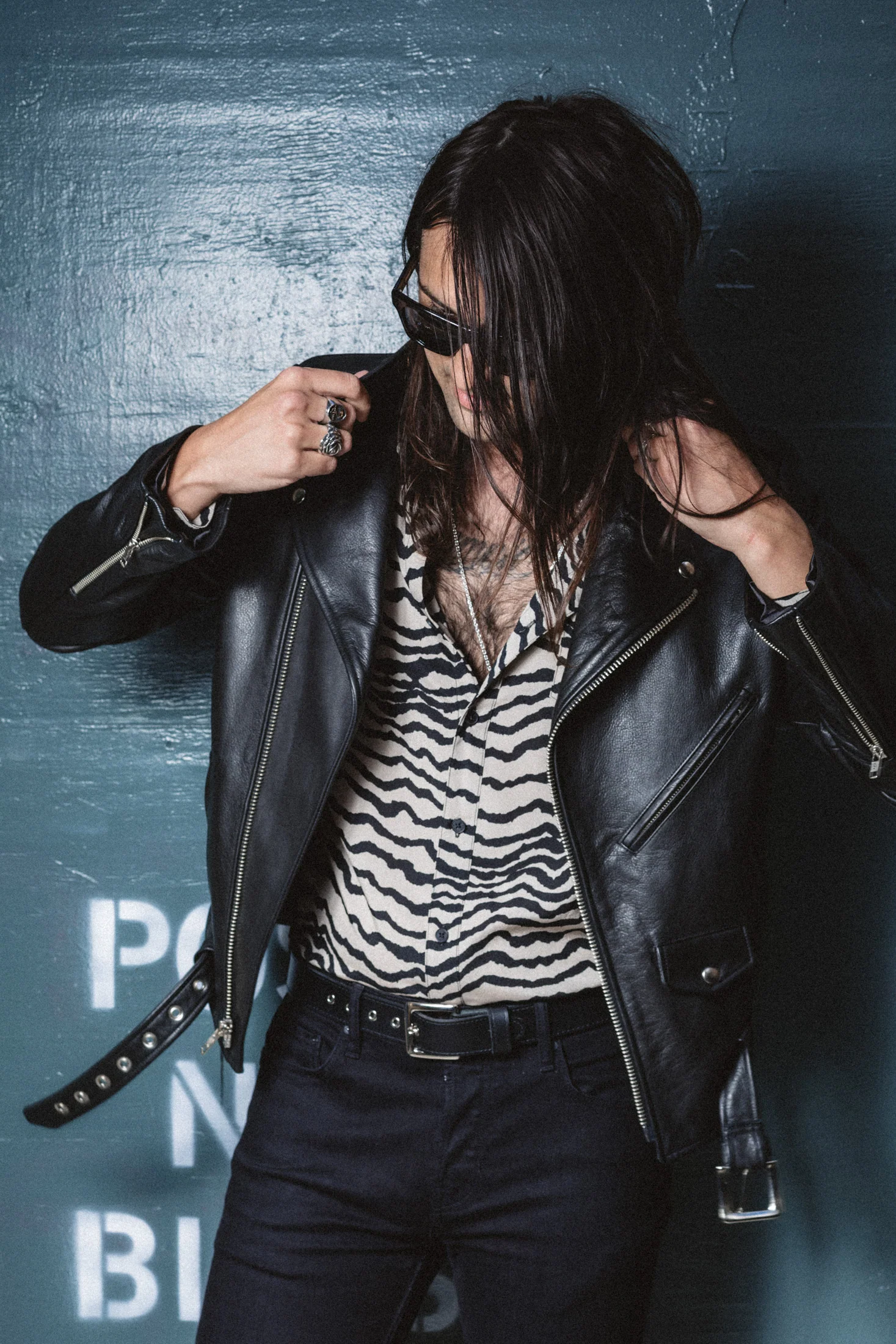 BOWERY - BLACK LEATHER BIKER JACKET (MENS) *BEST SELLER - Image 5
