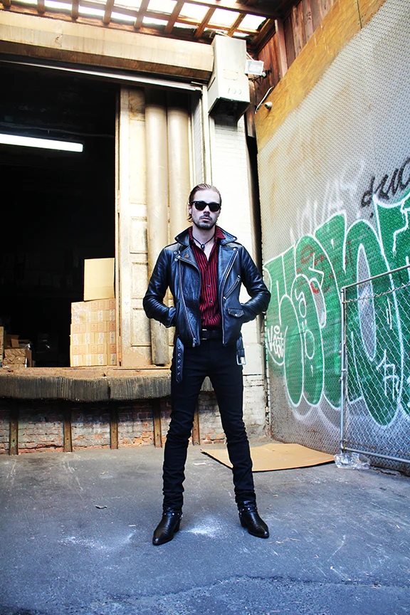 BOWERY - BLACK LEATHER BIKER JACKET (MENS) *BEST SELLER - Image 9
