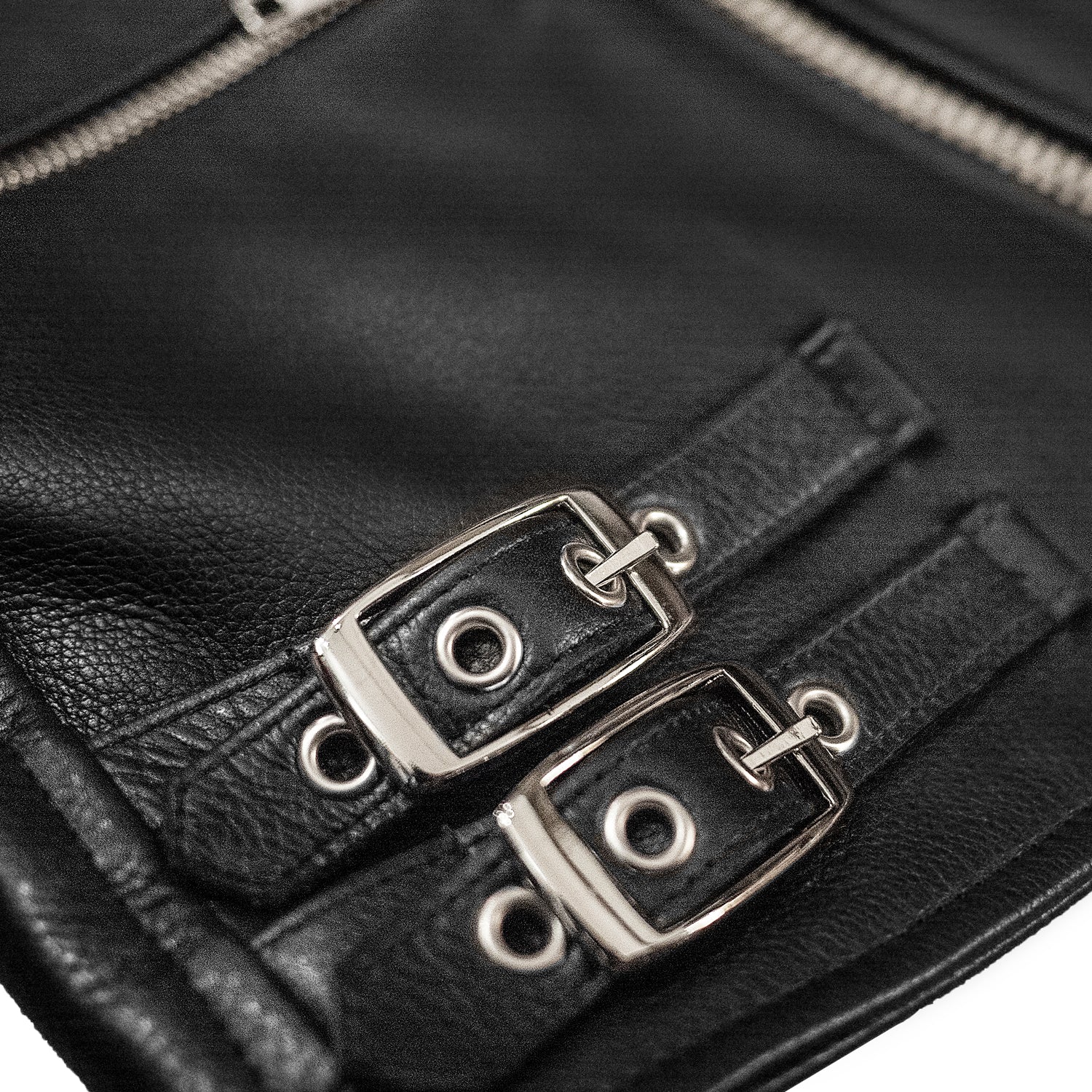 ESSEX BLACK LEATHER BIKER JACKET - Image 4