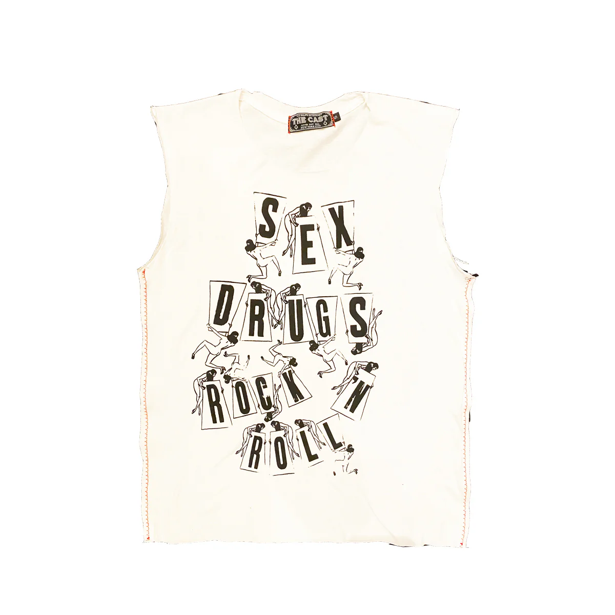 SEX DRUGS ROCK N ROLL T SHIRT (CUT UP)