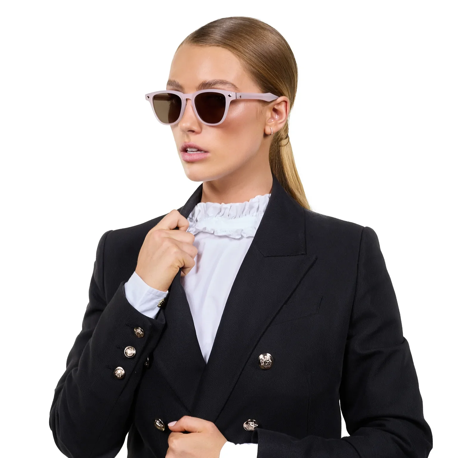 TEMPEST - Baby Pink w. Rose Gold Metal Trim / Brown Lens - Image 5