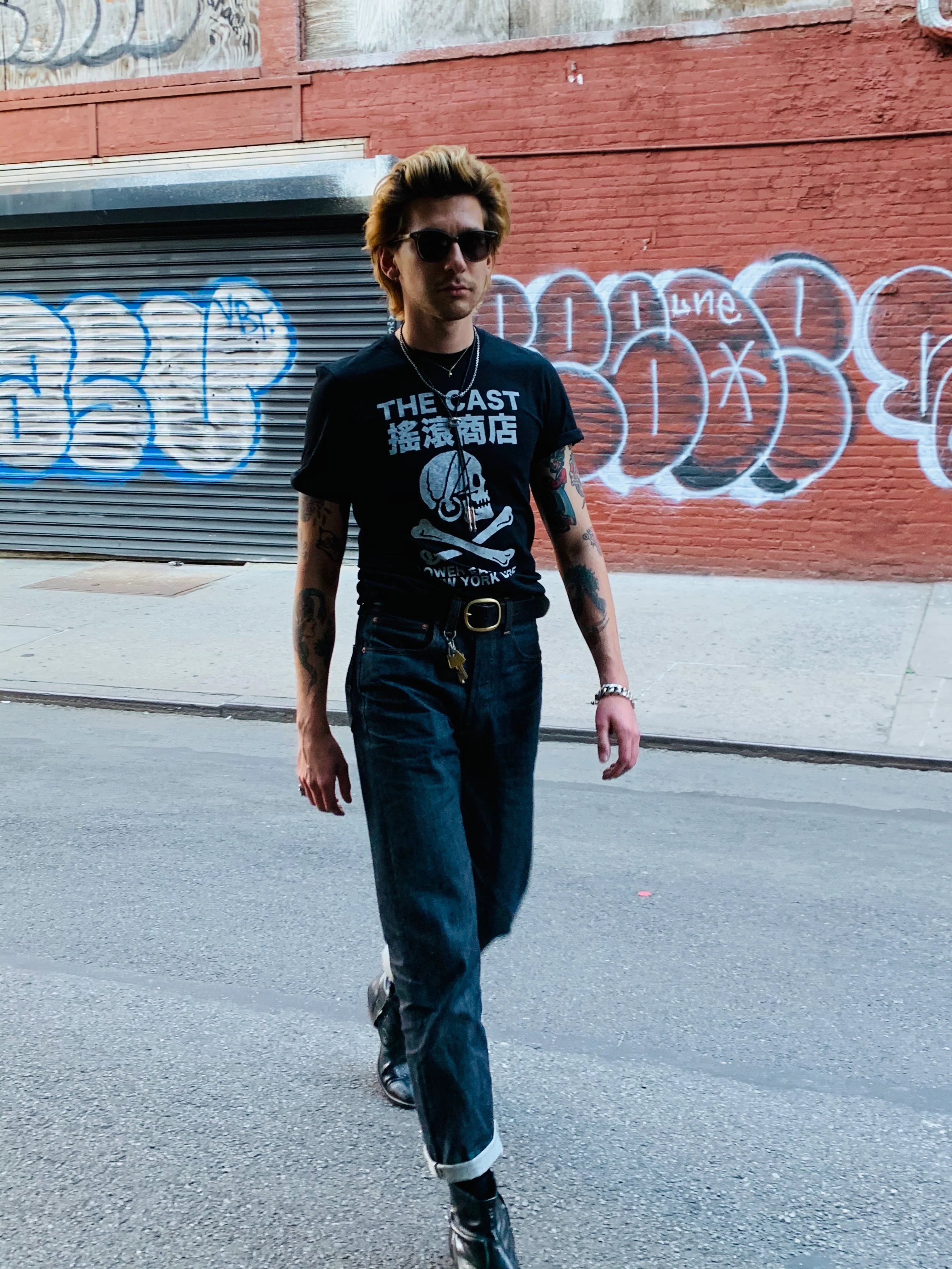 THE CAST NYC SKULL & CROSSBONES T-SHIRT - BLACK - Image 5