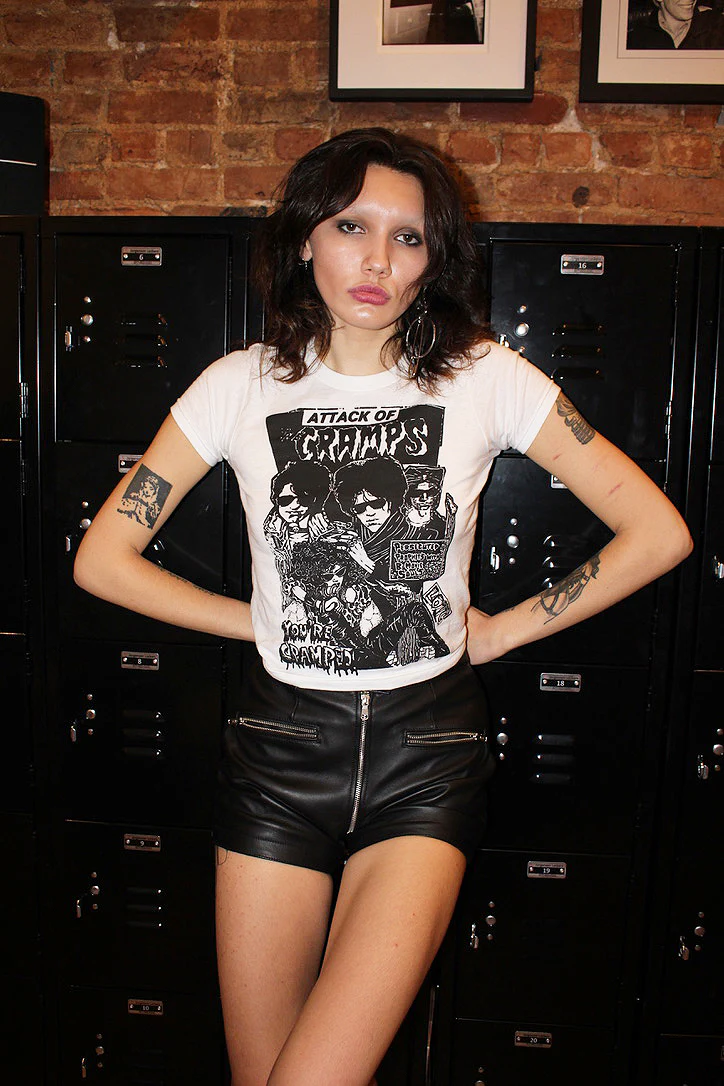 THE CRAMPS YOU'RE CRAMPED (Women's Baby Tee - White) - Image 3