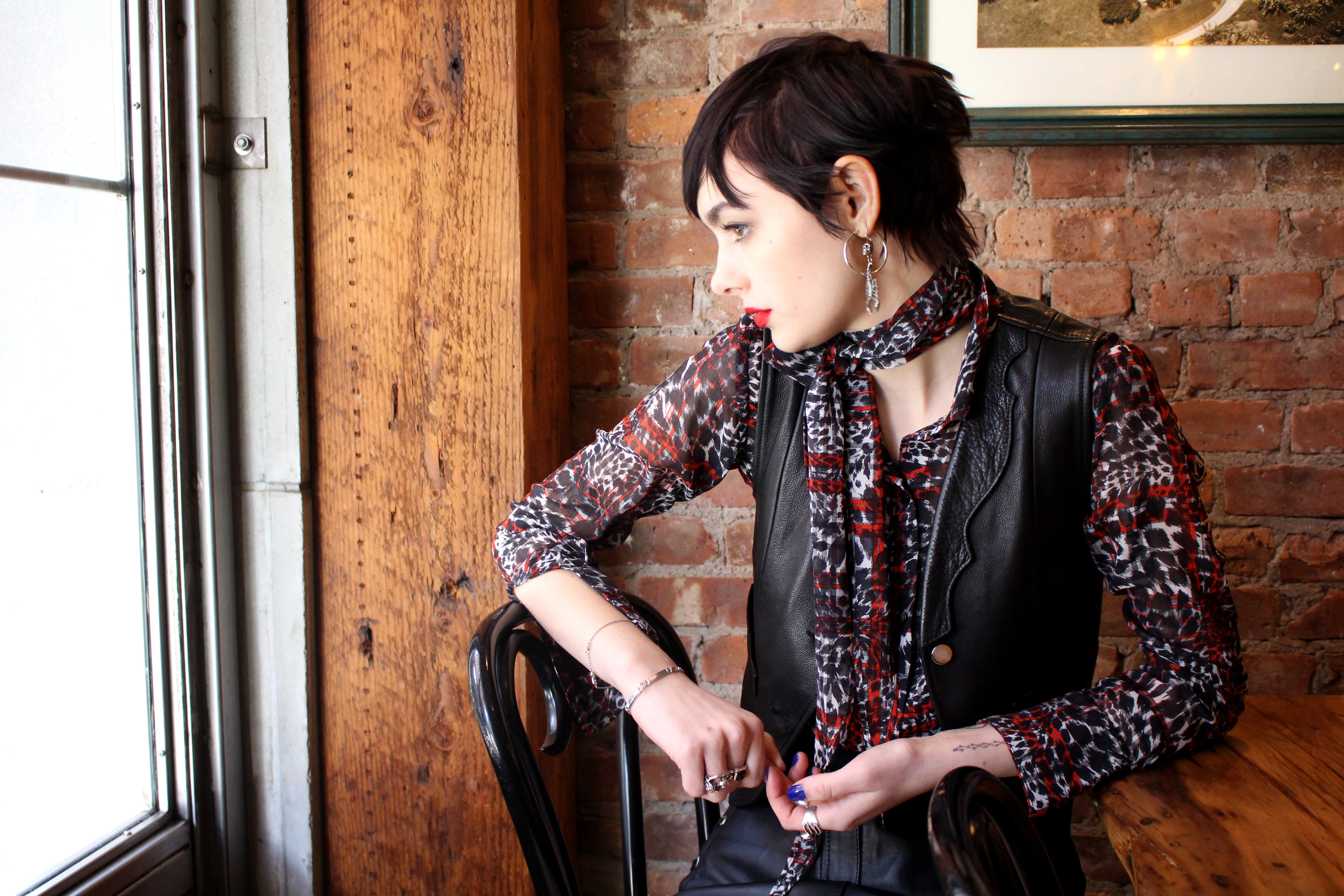 REBEL REBEL BLACK LEATHER VEST - Image 10