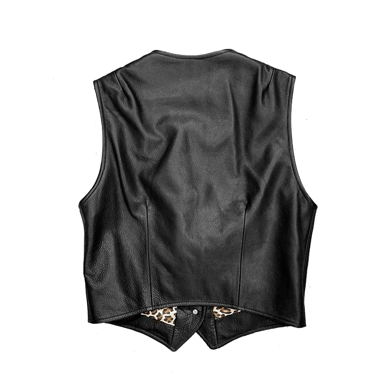 REBEL REBEL BLACK LEATHER VEST - Image 6