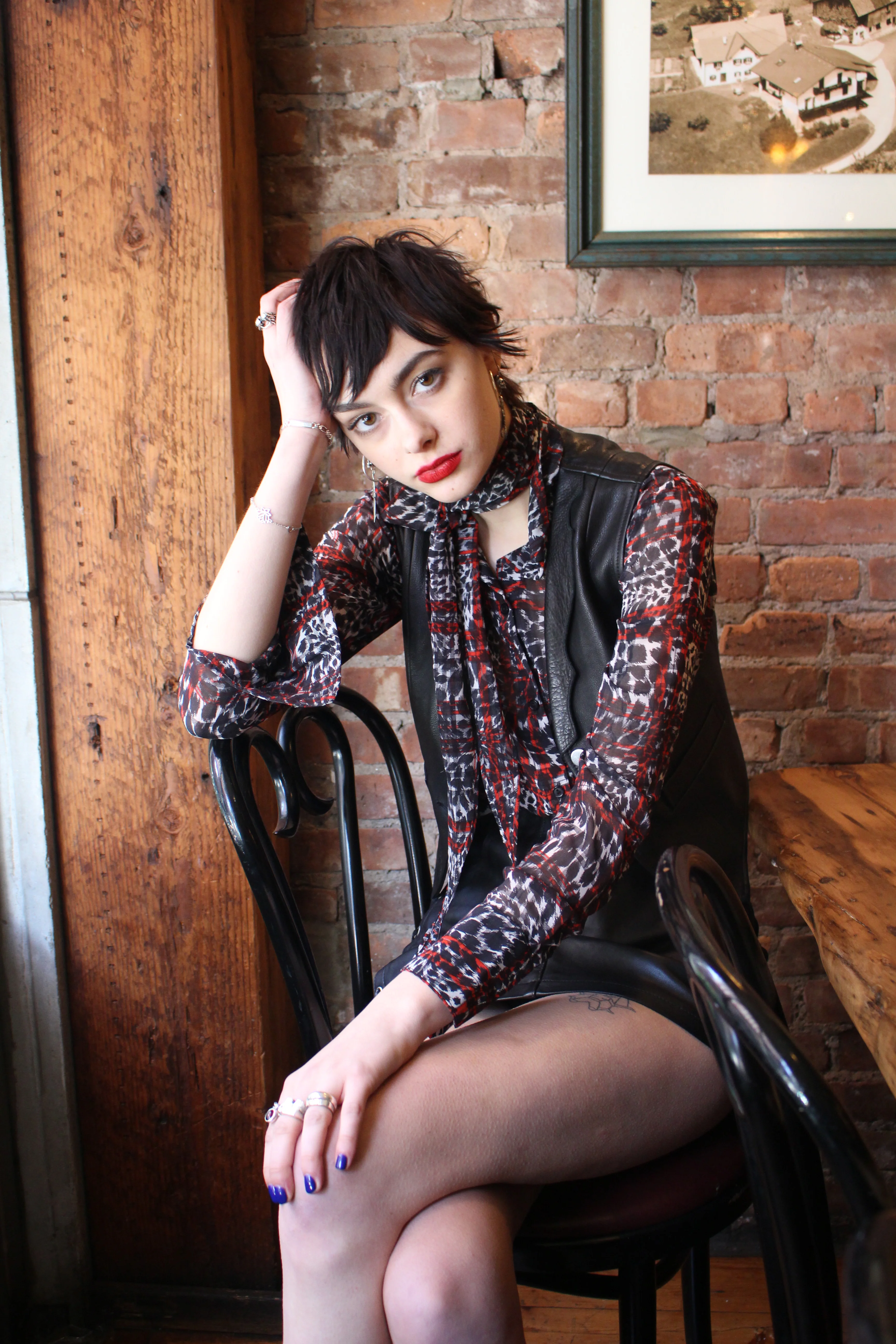 REBEL REBEL BLACK LEATHER VEST - Image 8