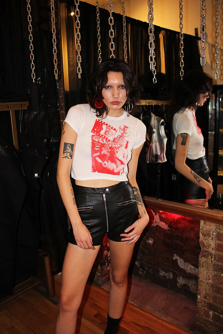 TOO MUCH (Women's Baby Tee - White) - Image 3