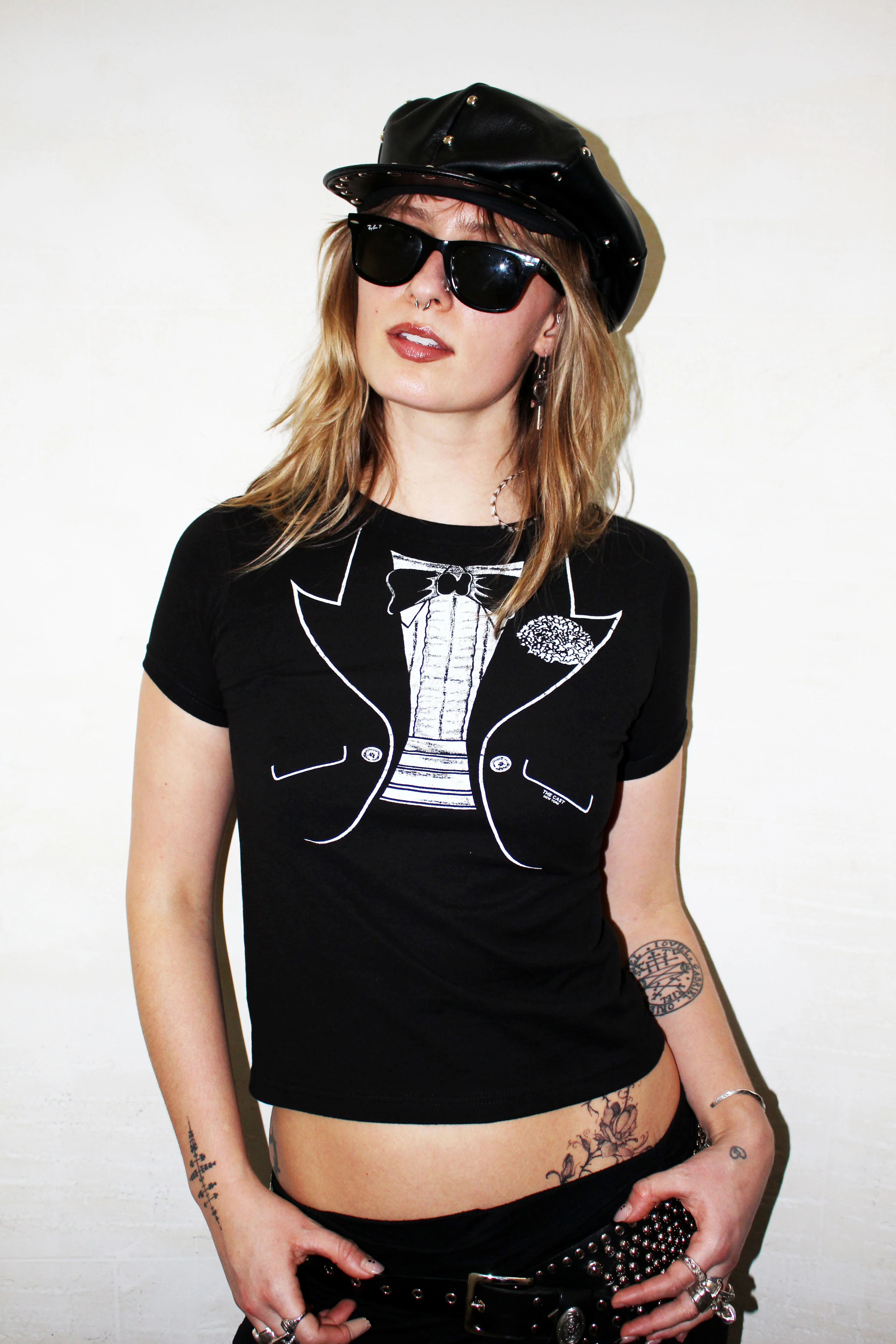 TUXEDO TSHIRT (Womens Baby Tee) - Image 2