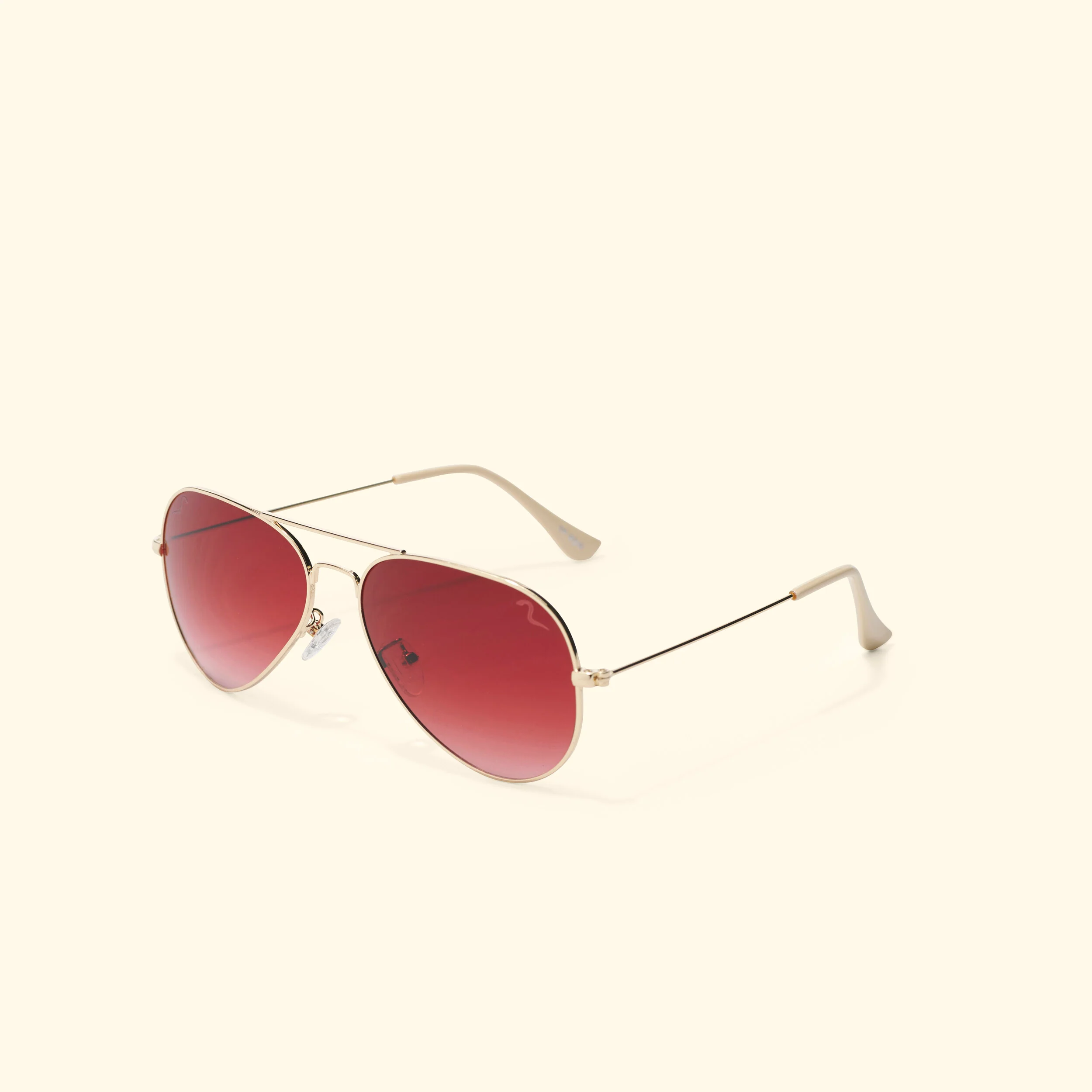 TV EYE Aviators (Gold w/Dark Red Gradient Lense) - Image 2