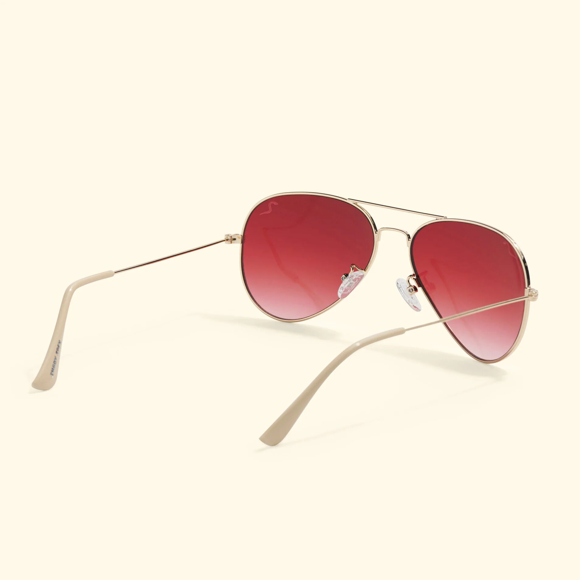 TV EYE Aviators (Gold w/Dark Red Gradient Lense) - Image 3
